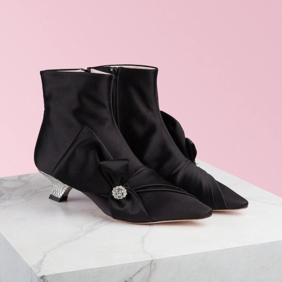Authen! Roger Vivier Lavallière Strass Heel Boots - Picture 1 of 9